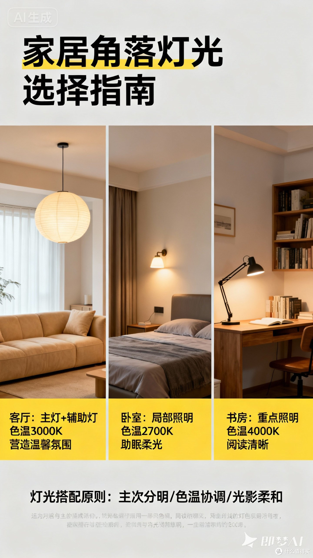 阅读角灯光设计要点