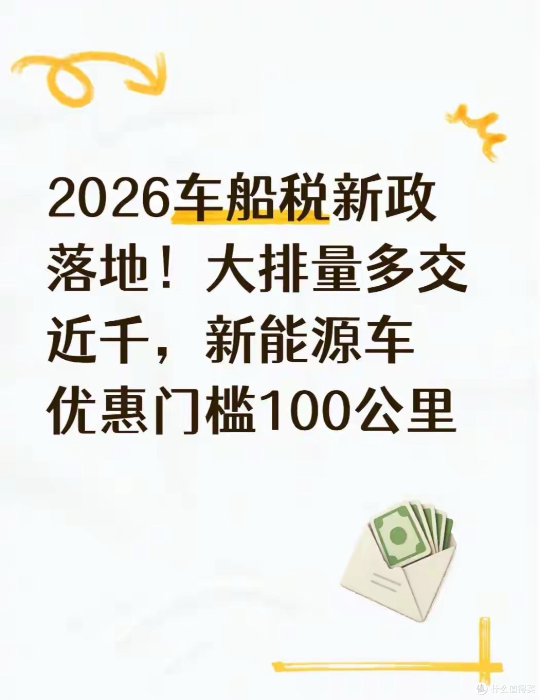 2026车船税新政落地!大排量多交近千,新能源车优惠门槛100公里
