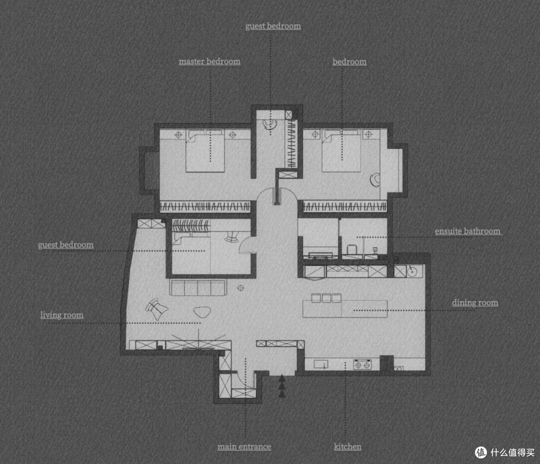 这个160㎡大户型装修,高级感十足,全屋“空空如也”,太美了!