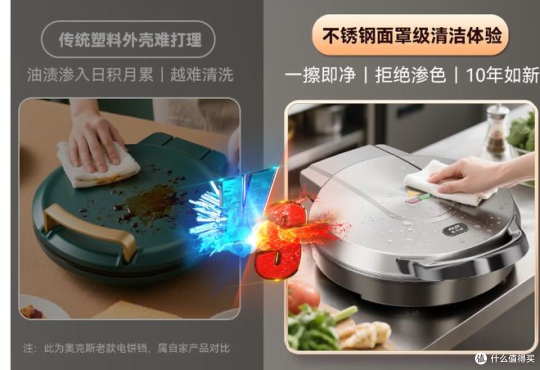 超大容量!奥克斯电饼铛,双面加热,做饼更轻松!