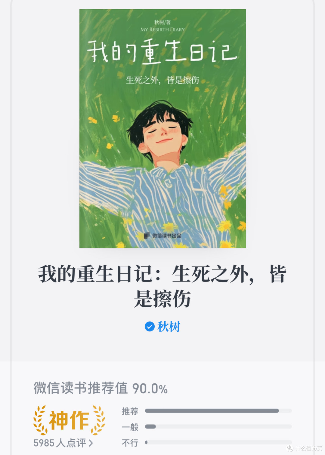 《我的重生日记:生死之外,皆是擦伤》,读完只想安静坐一会儿。