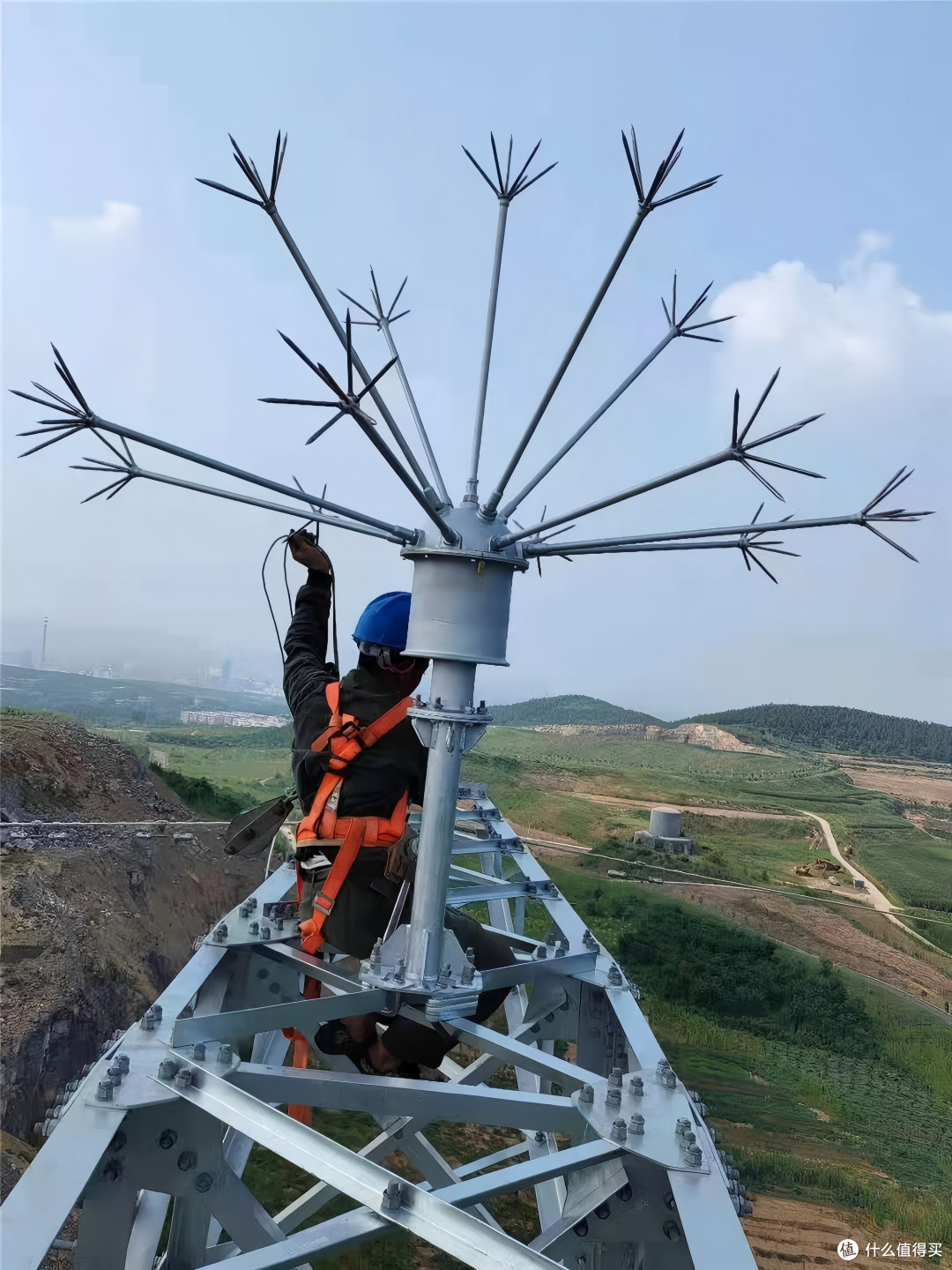 光伏电力高压线路消雷器多针型半导体避雷针