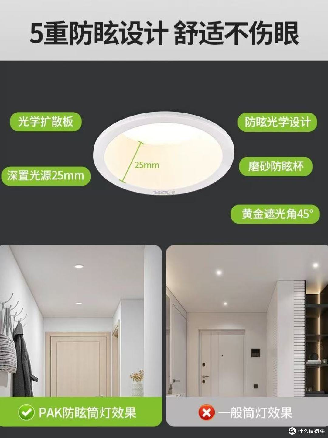 三雄极光全光谱护眼筒灯:让家的每一寸光都温柔守护