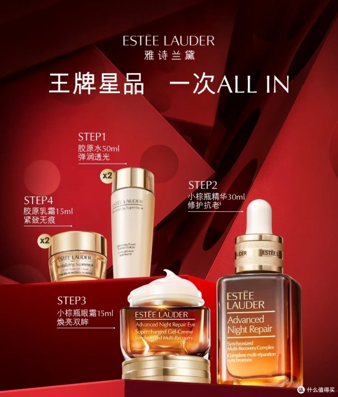 雅诗兰黛小棕瓶套装圣诞送礼的护肤王牌,自用送礼双惊艳!