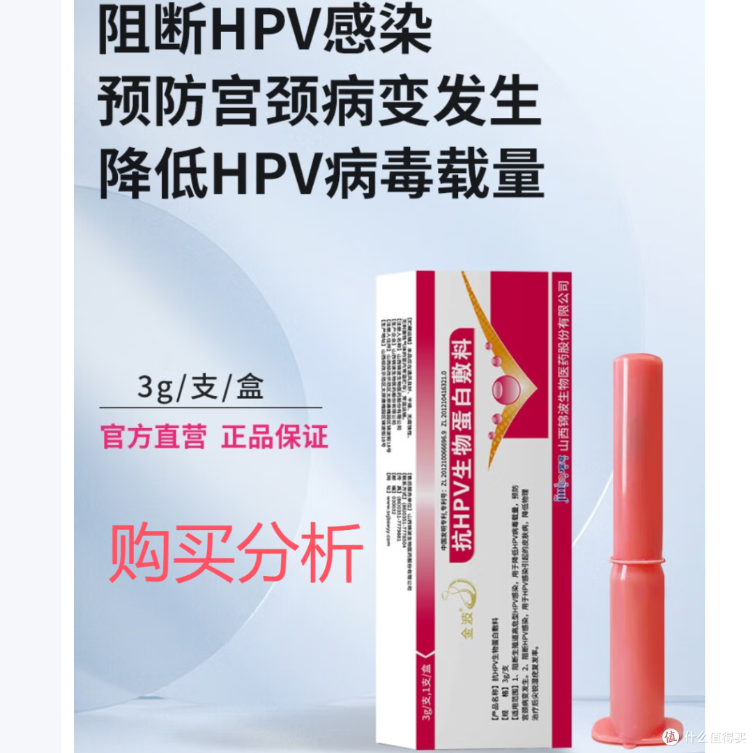 金波抗HPV生物蛋白敷料降低HPV病毒载量预防宫颈病变 分析建议