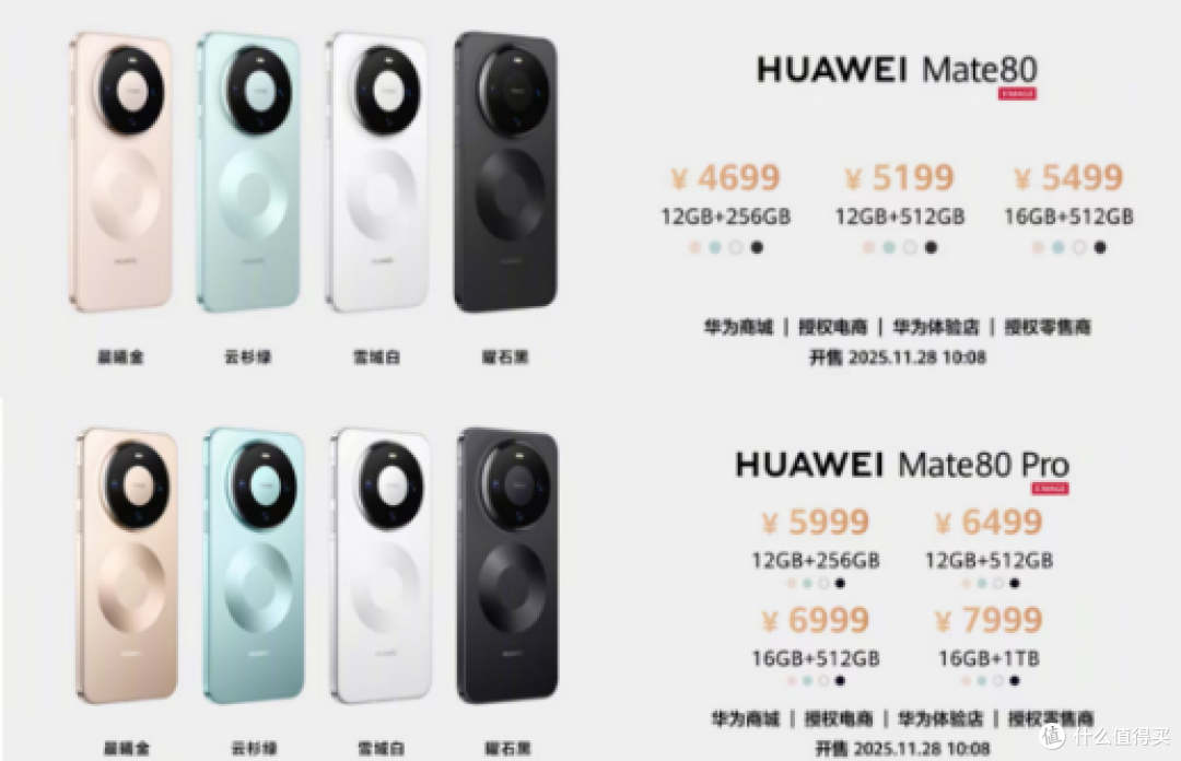 不升反降,华为MATE80 发布 4699元起!
