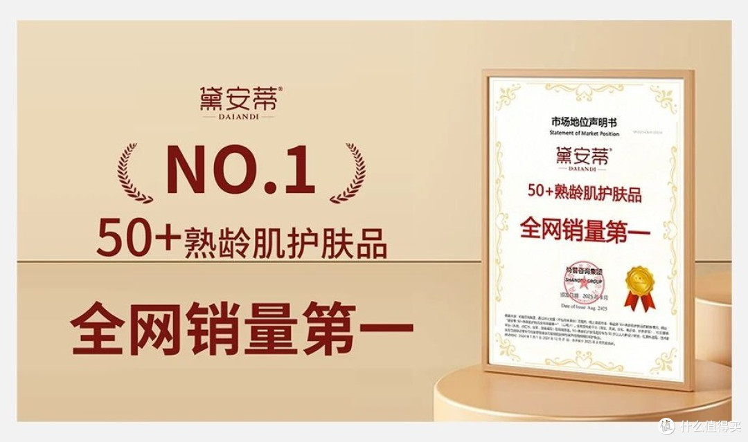 黛安蒂获50+熟龄肌护肤品全网销量第一,年销954吨领跑细分市场