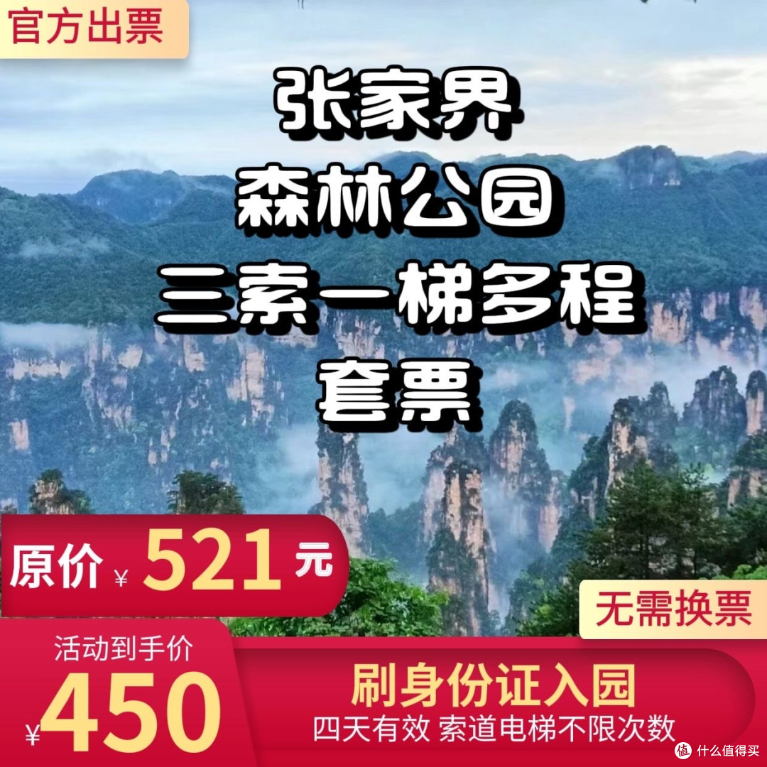 张家界国家森林公园门票+三索一梯多程套票体验心得