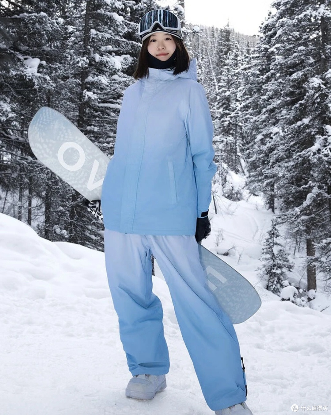 冬日滑雪必备!牧途雪渐变天蓝滑雪服太惊艳