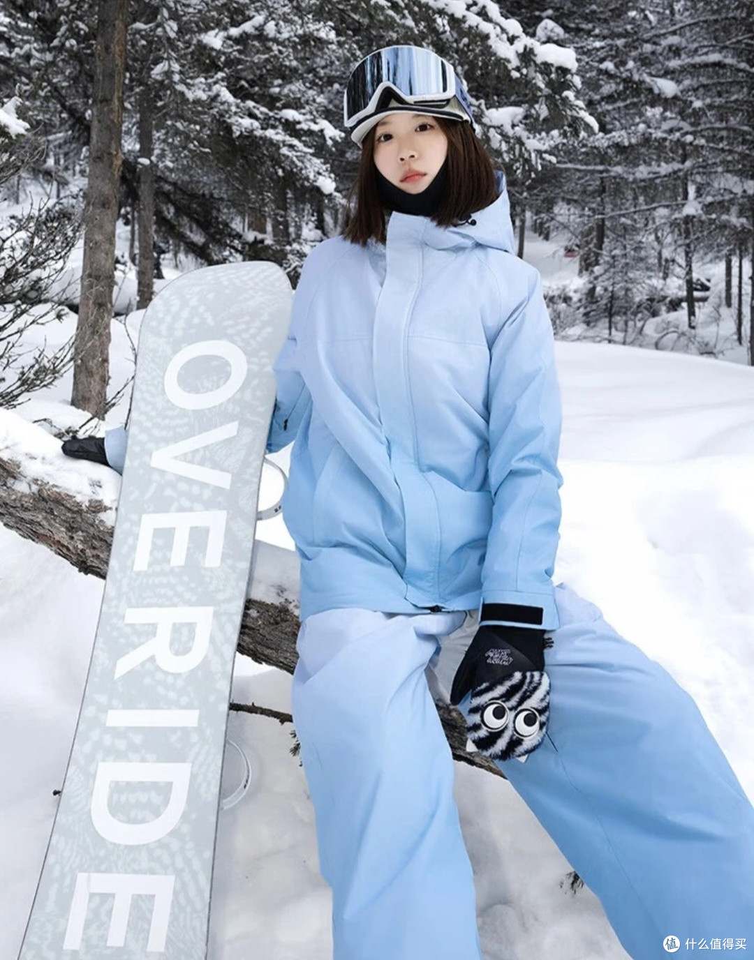 冬日滑雪必备!牧途雪渐变天蓝滑雪服太惊艳