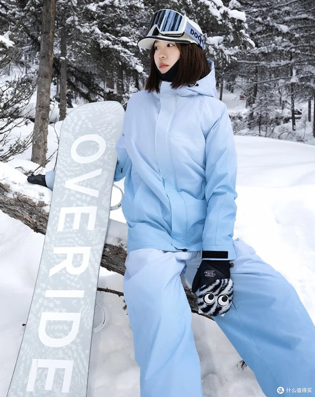 冬日滑雪必备!牧途雪渐变天蓝滑雪服太惊艳