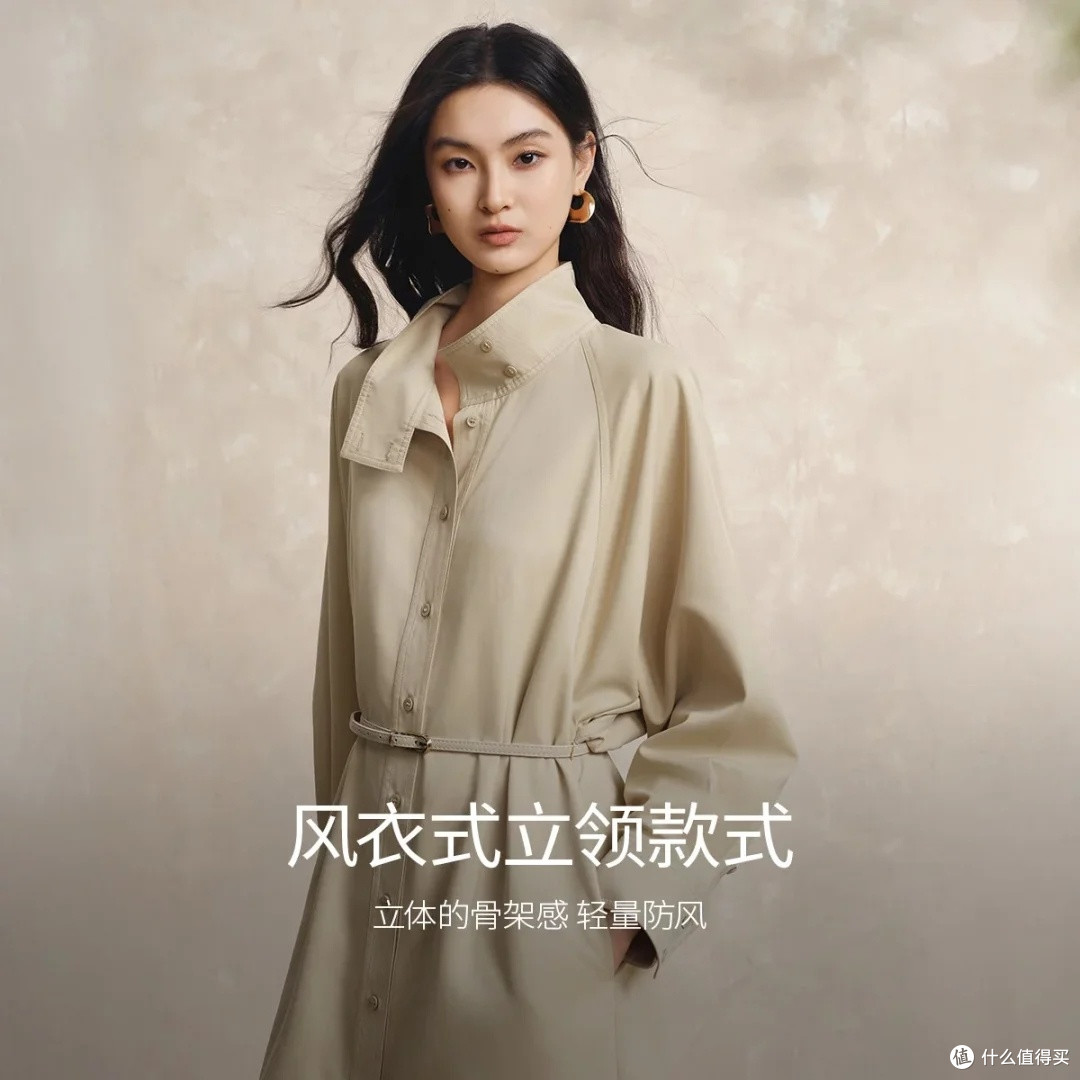 亦谷防风立领连衣裙:时尚与实用兼备