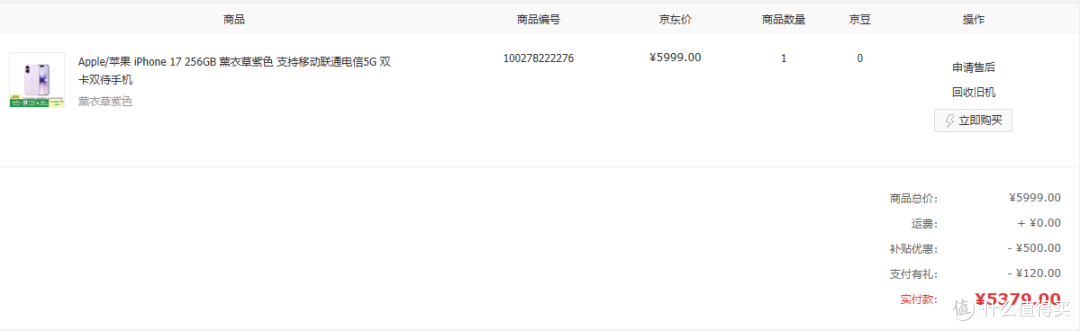 买不到5099元的iPhone17,5379元六期免息的也很香