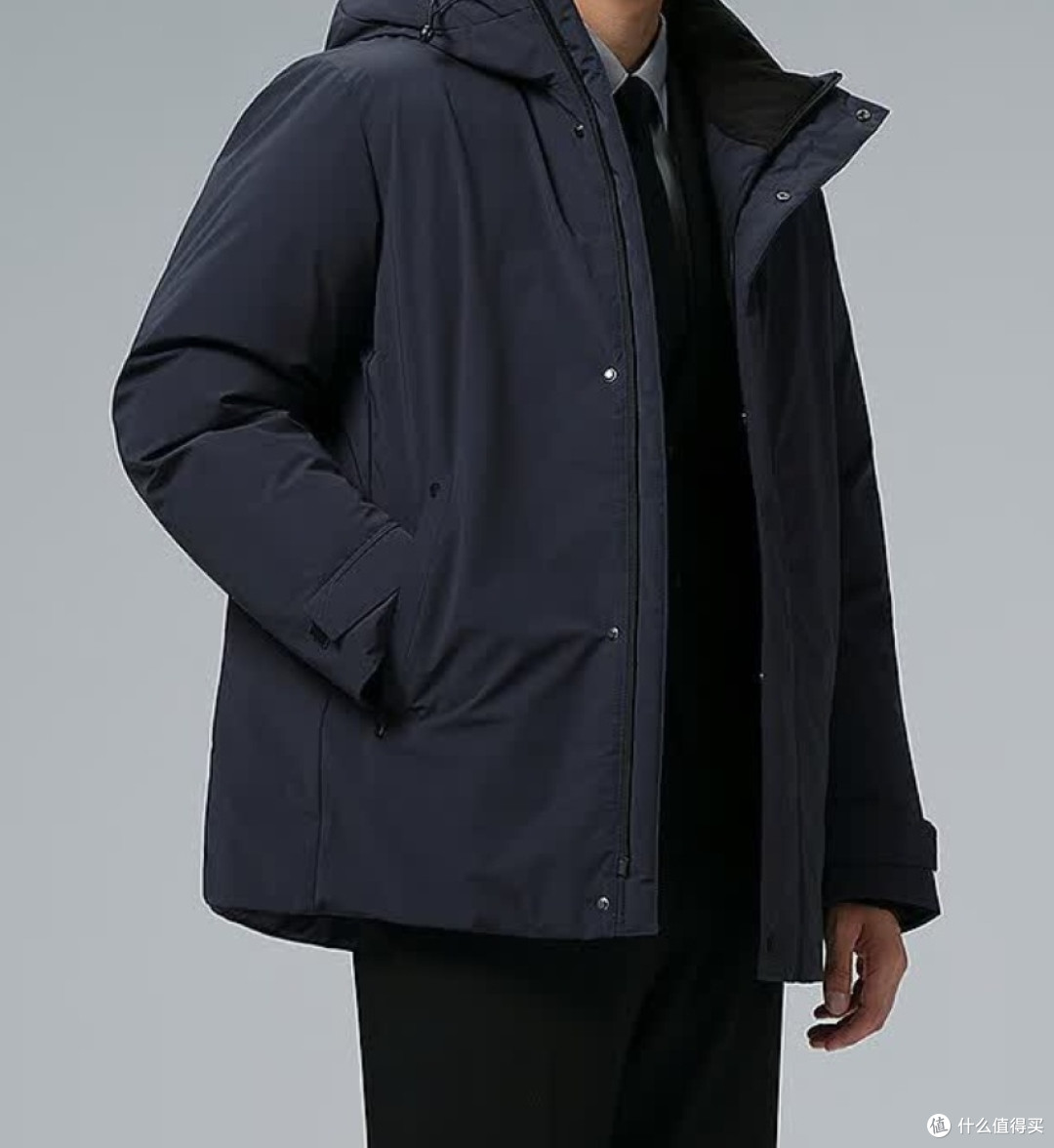 利郎男士中长款防水羽绒服:冬季通勤户外的实用之选