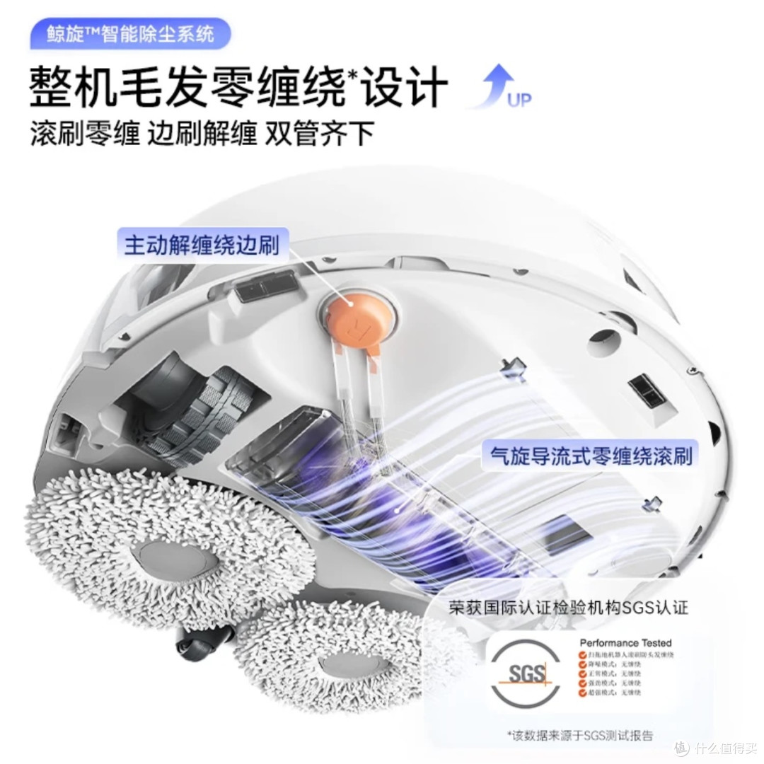 云鲸J5 Pure扫地机器人!国家补贴+自动清洗,扫拖一体解放双手~
