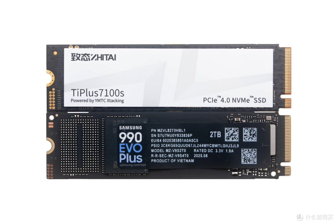 四通道无缓SSD巅峰战:致态TiPlus7100s Vs 三星990 EVO Plus