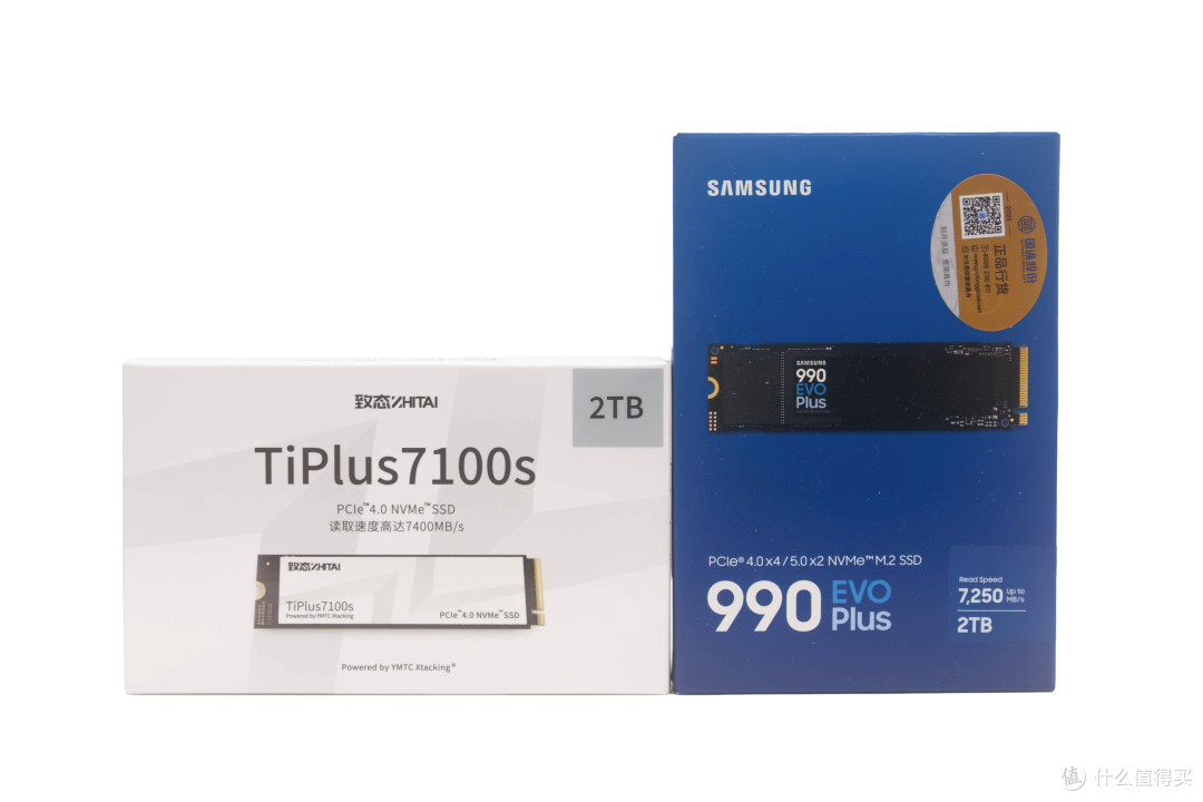 四通道无缓SSD巅峰战:致态TiPlus7100s Vs 三星990 EVO Plus