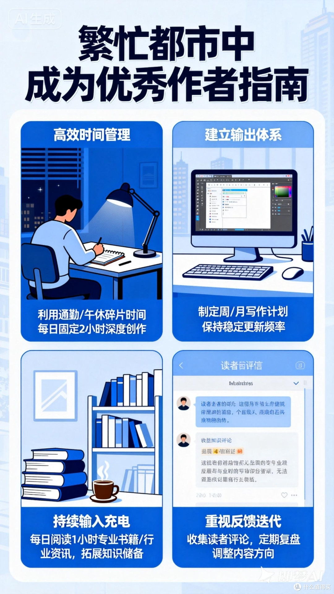 如何在繁忙都市中成为优秀作者