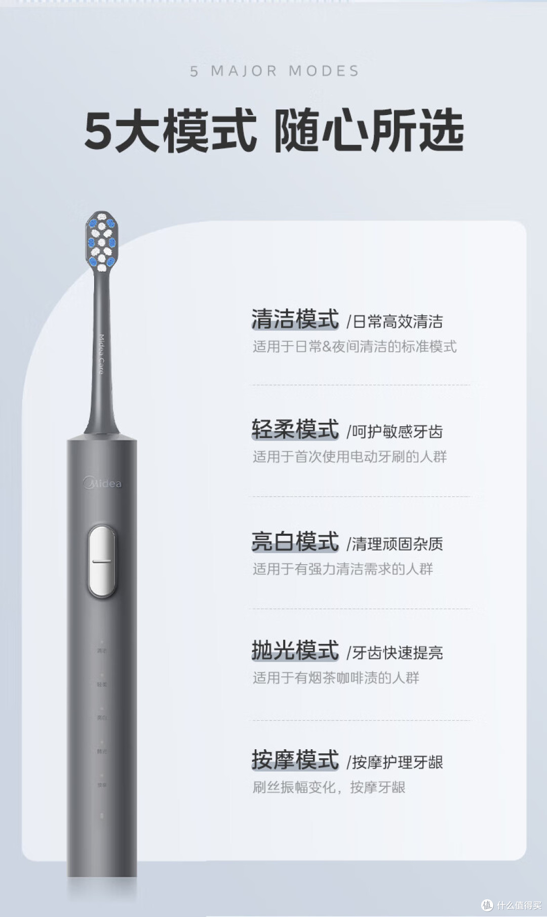 美的电动牙刷S1PX入门首选,性价比之王