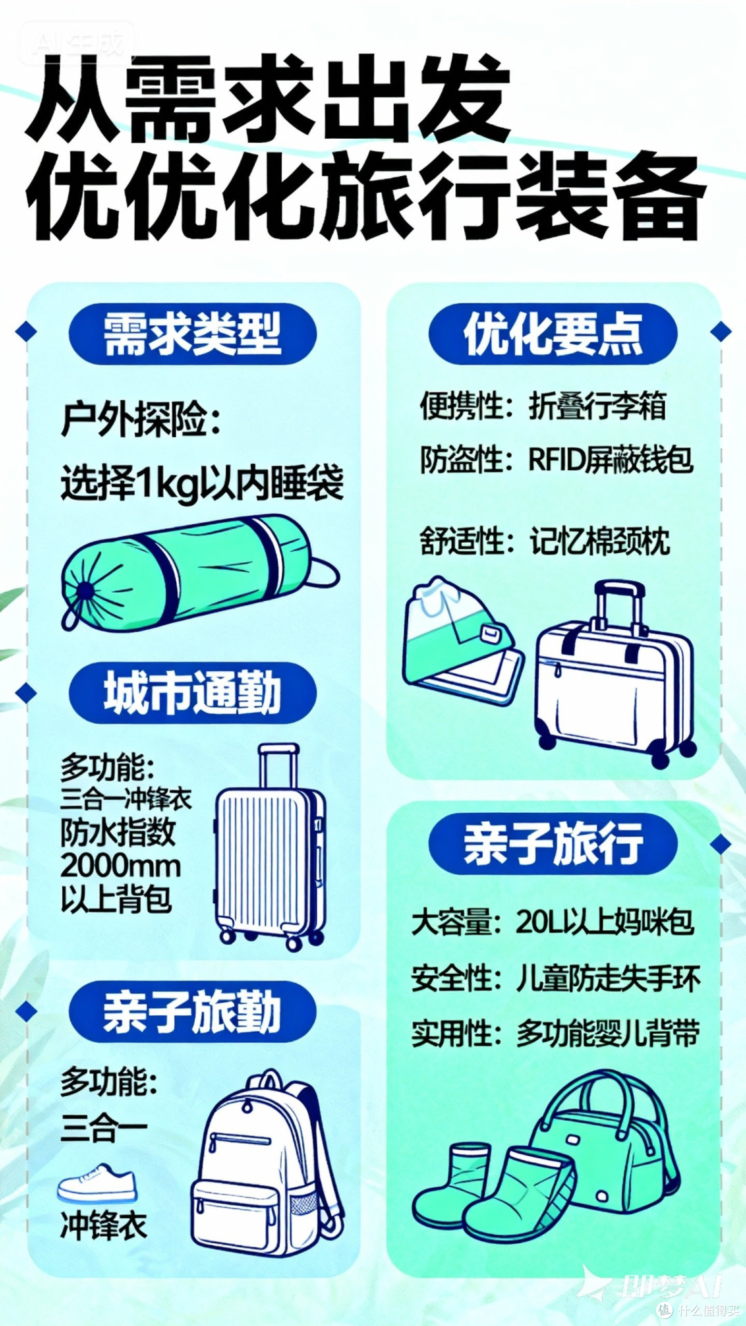 从需求出发优化旅行装备