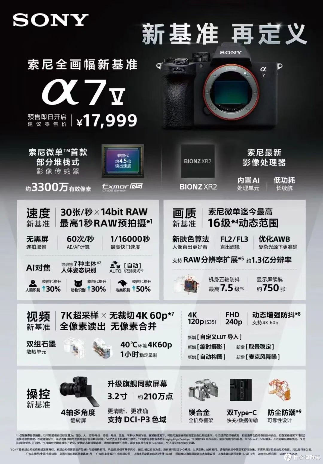 没白等！？17999元，索尼 A7M5 终于出了，新一代的干活神器～