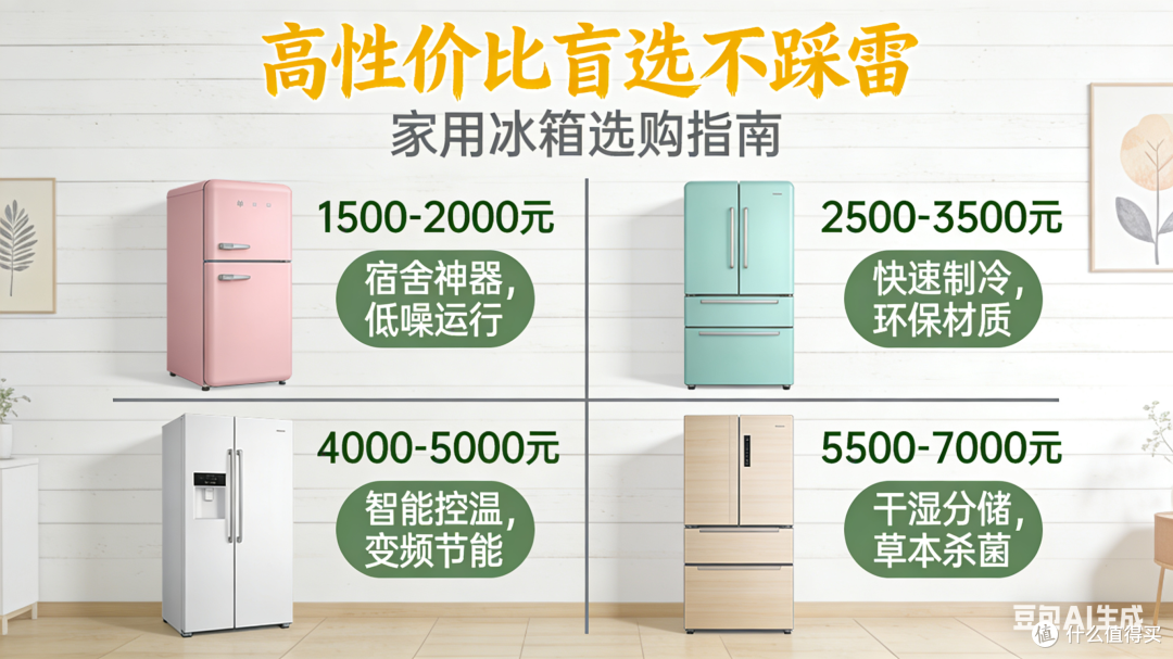 不同价位的家用冰箱推荐，高性价比盲选不踩雷