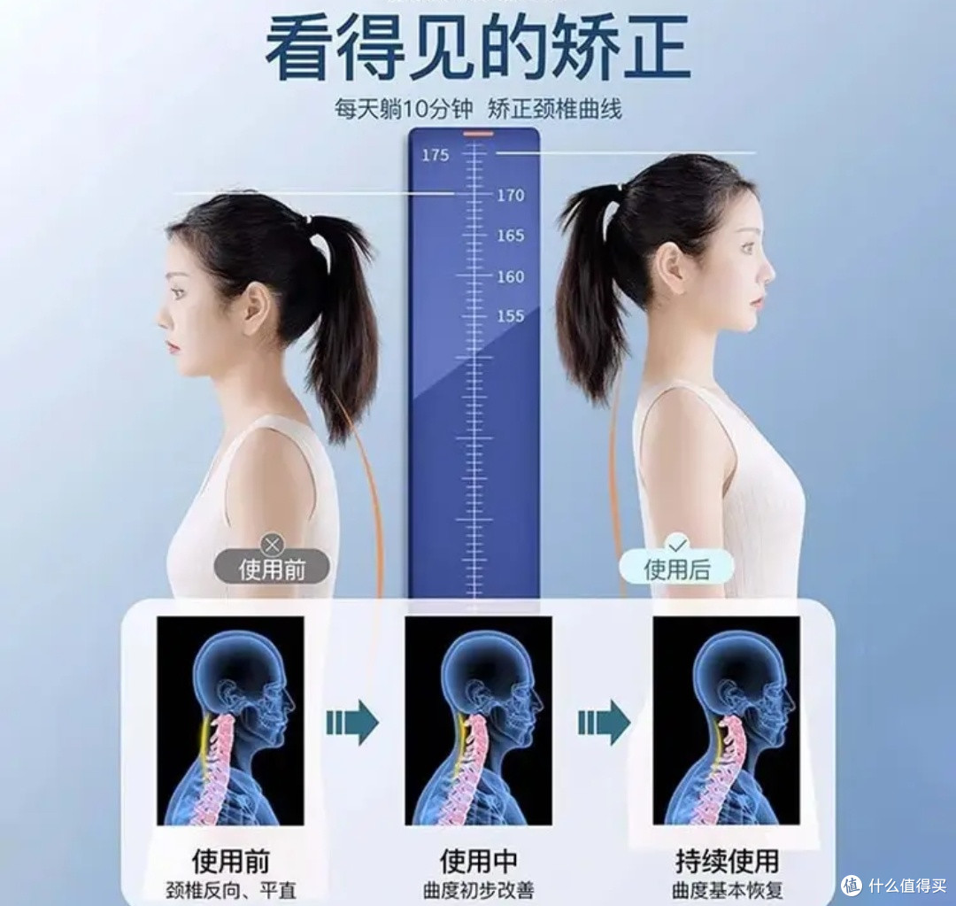 创迈仕颈椎枕按摩牵引矫正器,缓解颈椎疲劳好帮手!