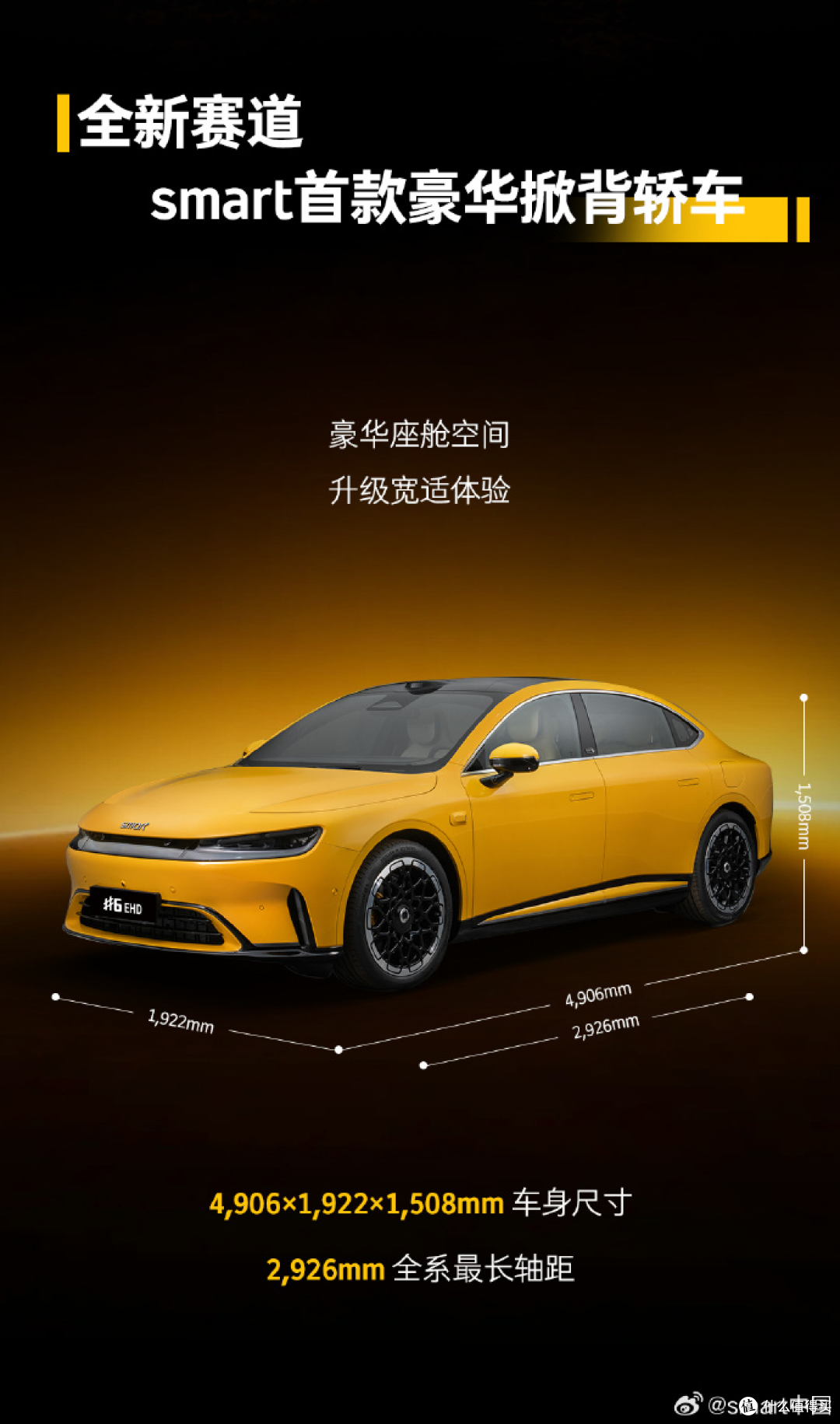 smart“精灵 6 号”亮相:豪华掀背定位 + 1810km 综合续航