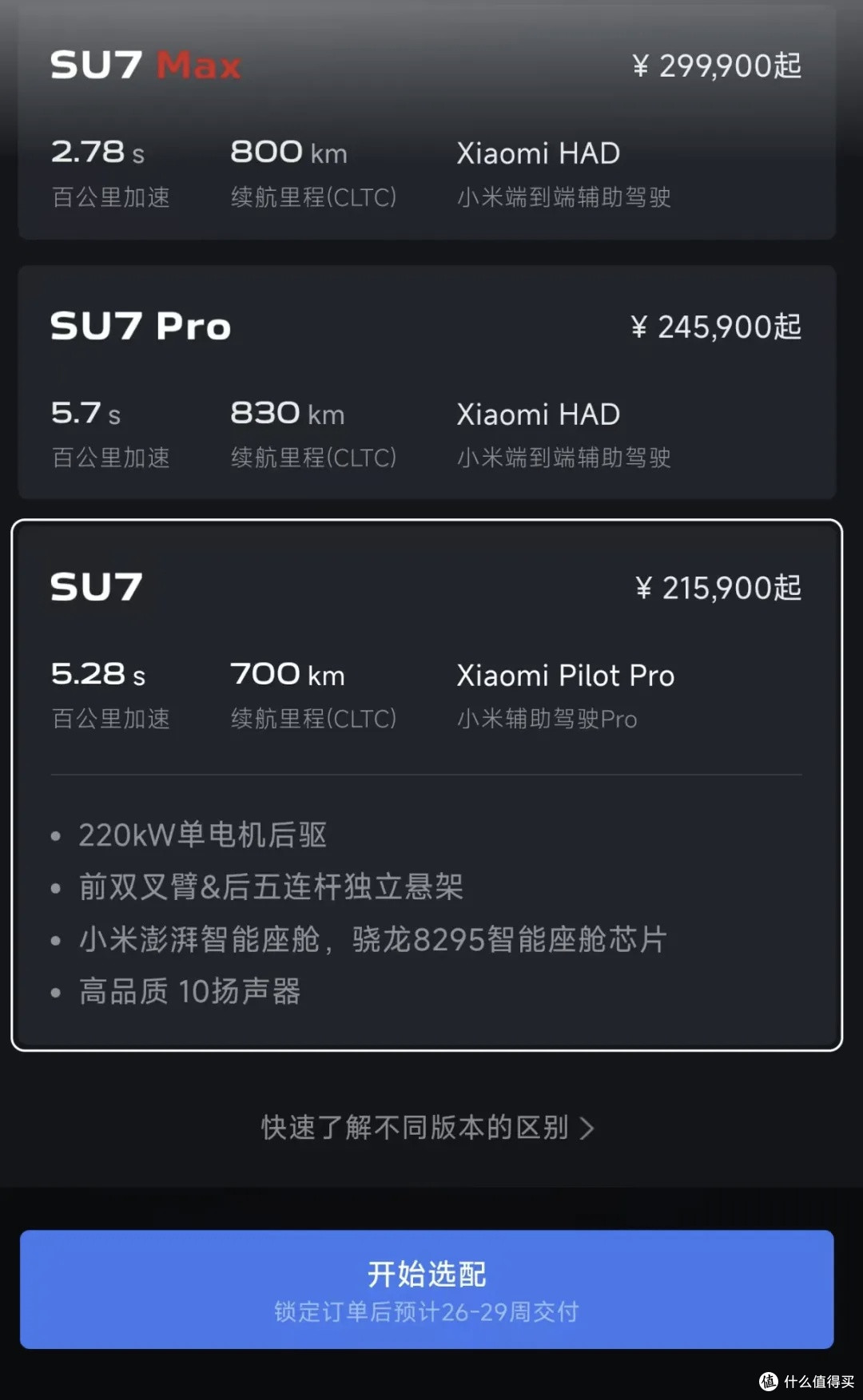 小米汽车现车选购,等车不再难?