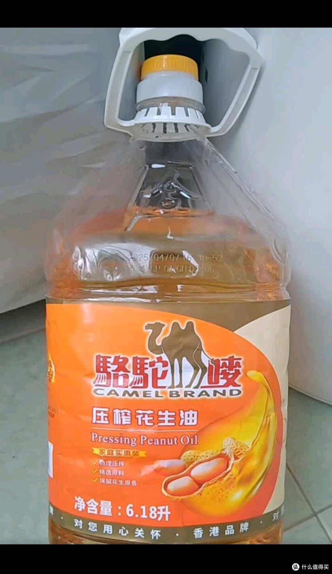 骆驼唛【保真花生油】一级物理压榨特香花生油6.18L 中国香港品牌