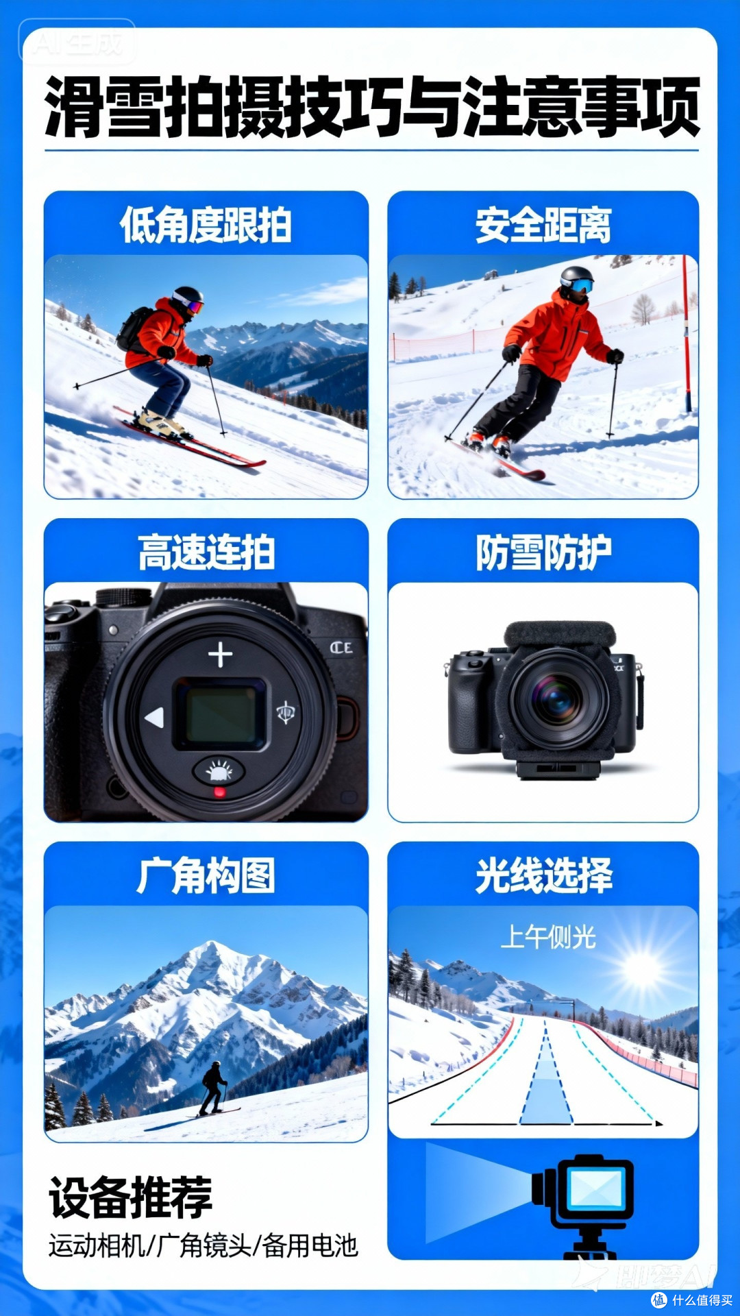 滑雪拍摄技巧与注意事项