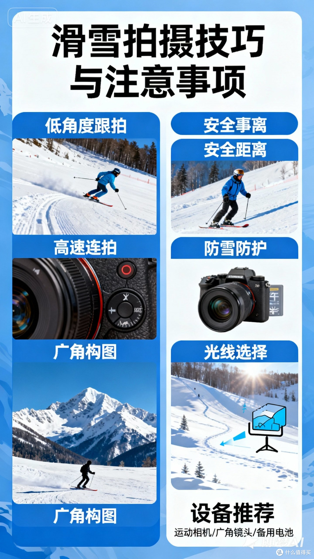滑雪拍摄技巧与注意事项