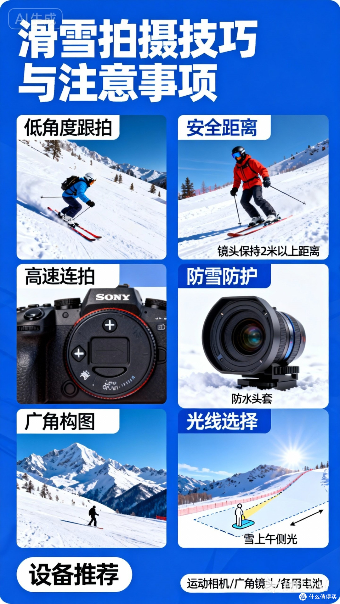 滑雪拍摄技巧与注意事项
