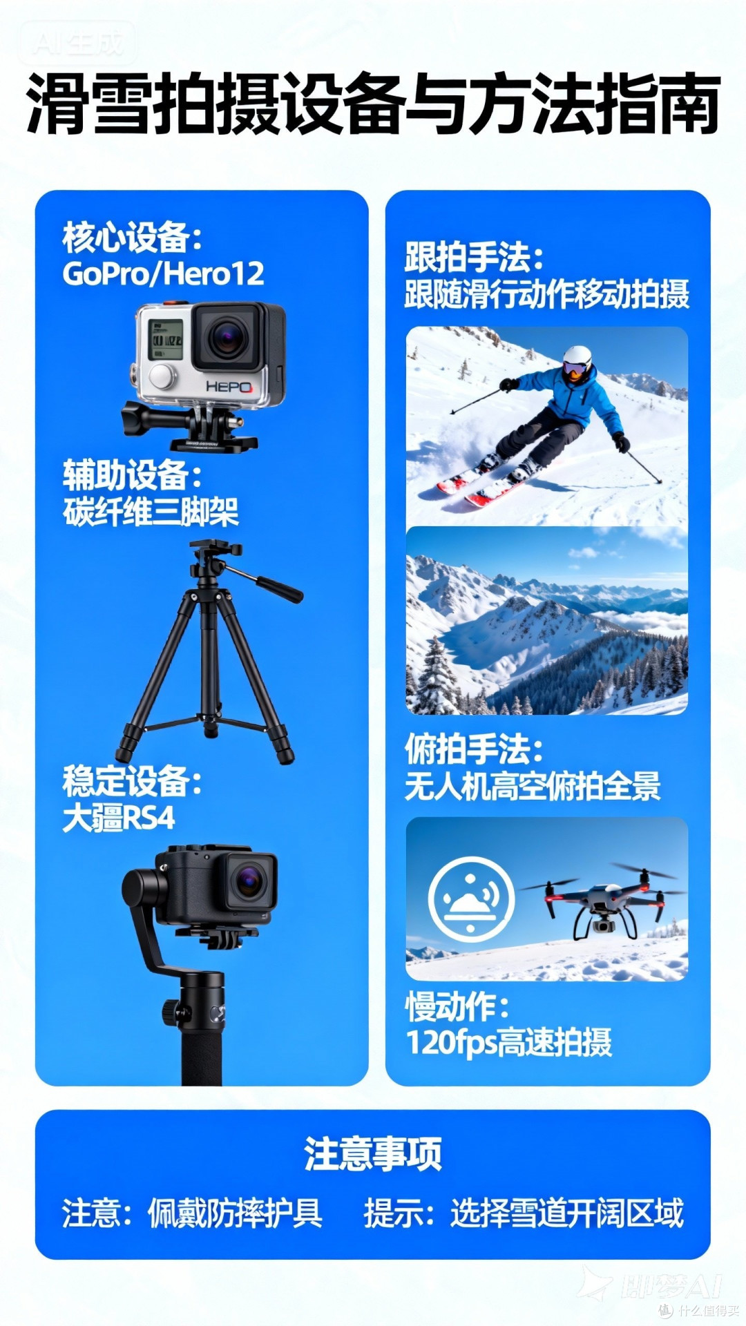 滑雪拍摄的设备与方法