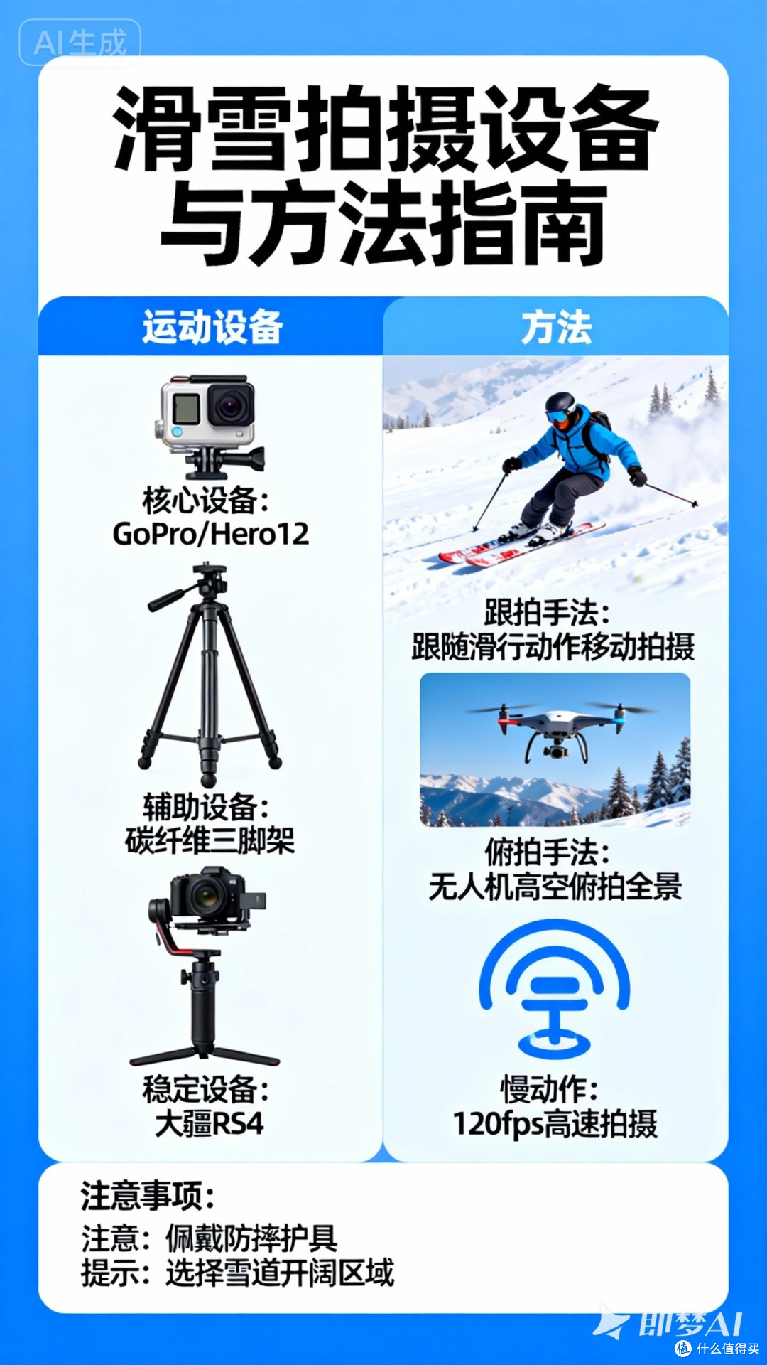 滑雪拍摄的设备与方法
