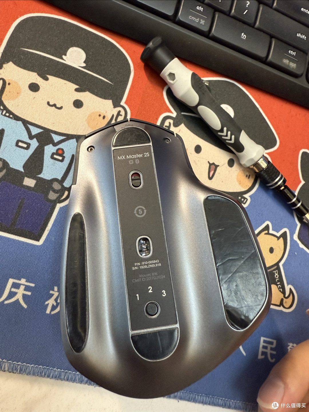 罗技MX鼠标电池维修指南拆开