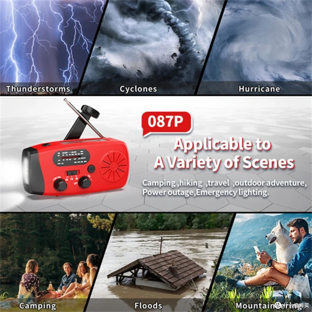 MD-087P 4000mAh 手摇式应急收音机——你的随身安全守护神