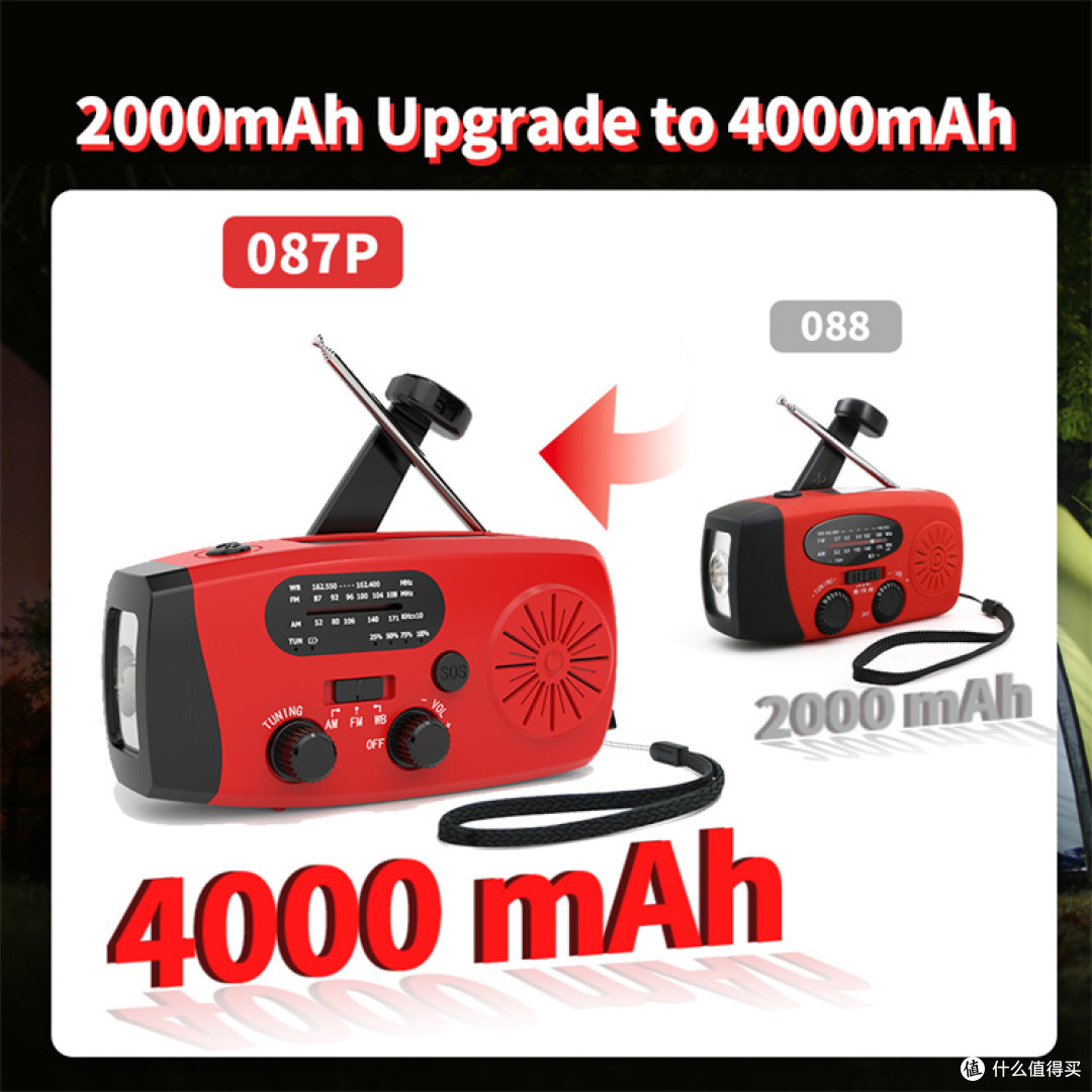 MD-087P 4000mAh 手摇式应急收音机——你的随身安全守护神