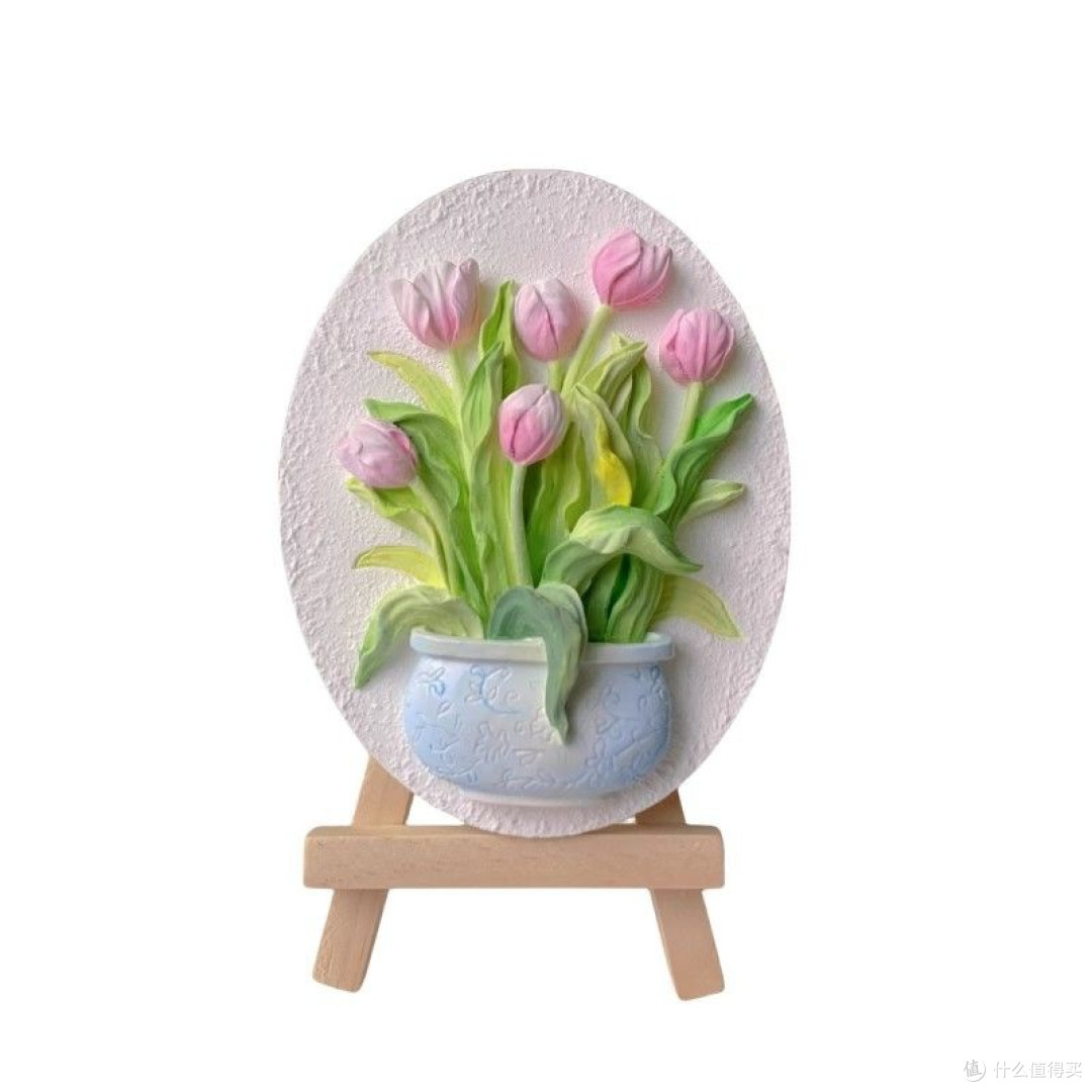小众兴趣发电|石膏郁金香花牌DIY,指尖绘出治愈小美好