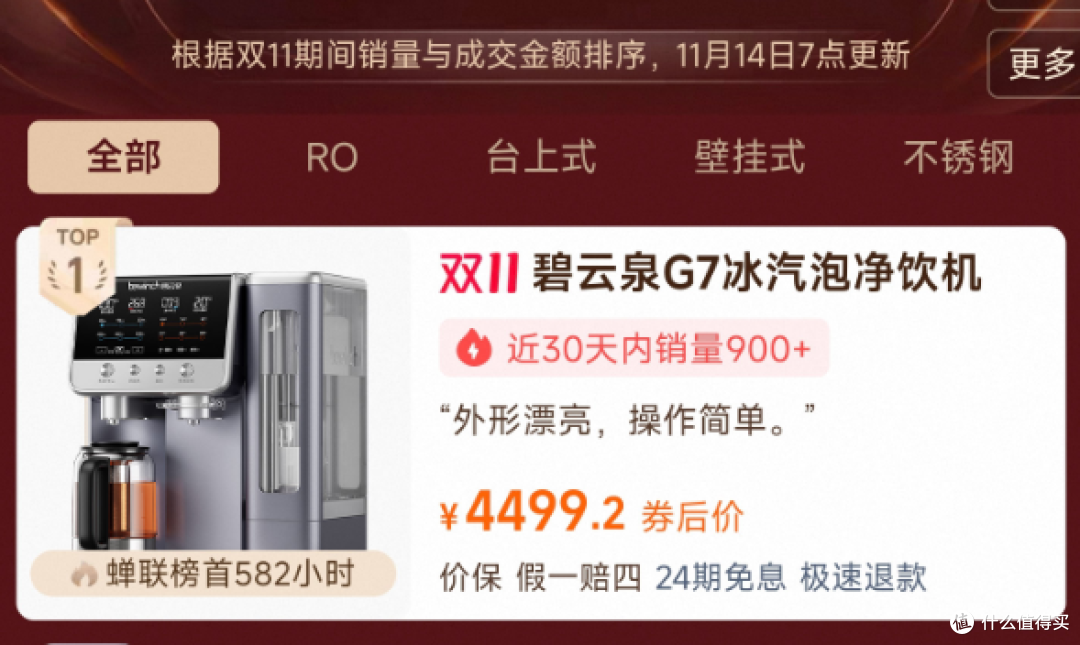 2025年台净回购榜:碧云泉 G7S 以超高回购率引领健康饮水新方向