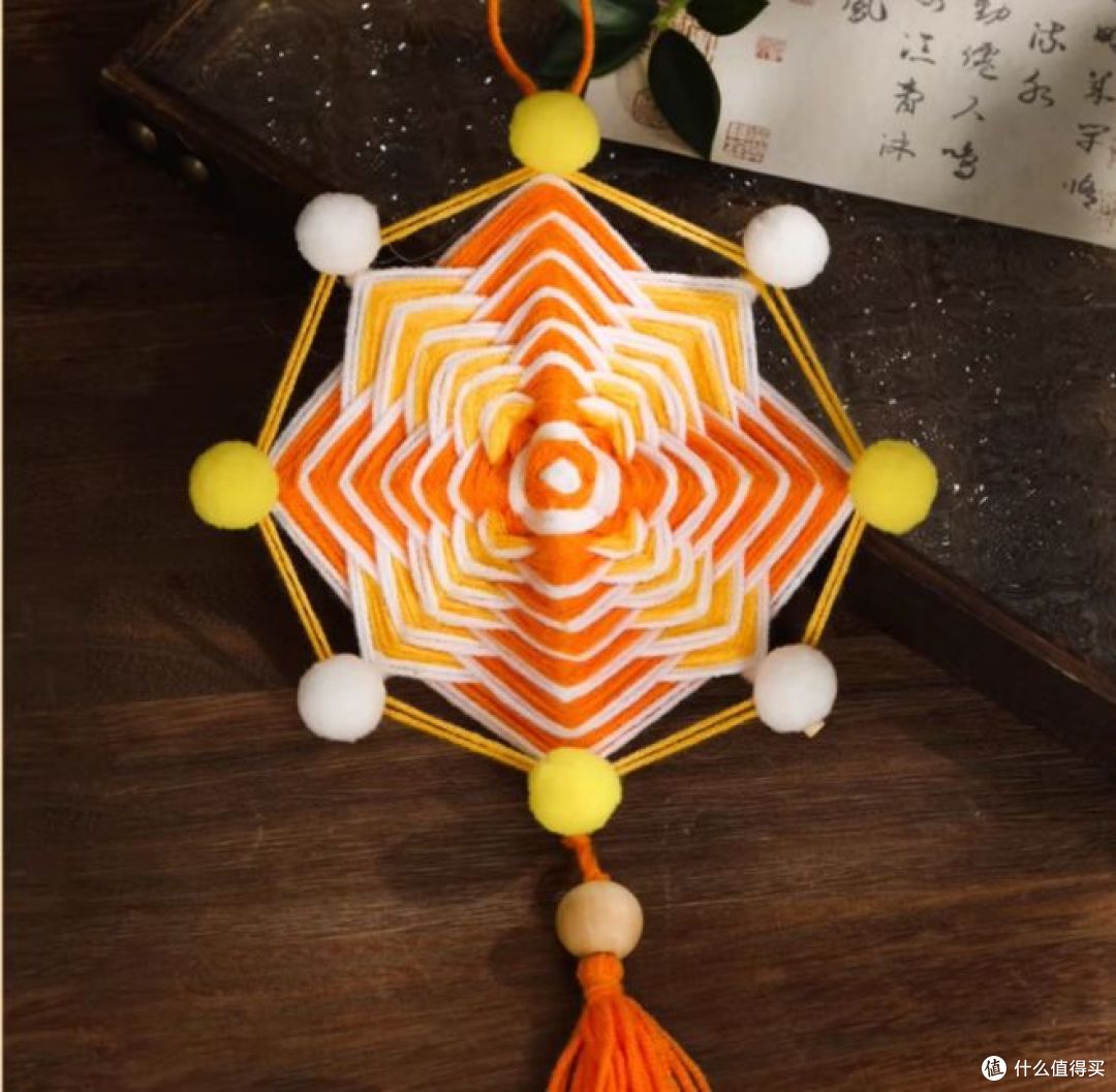 日美手工DIY材料包,毛线编织挂件,蓝橘星织!