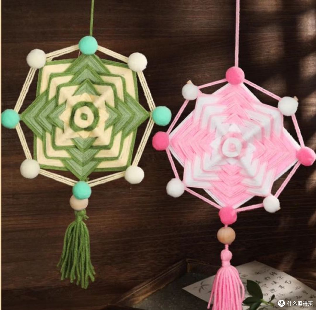 日美手工DIY材料包,毛线编织挂件,蓝橘星织!