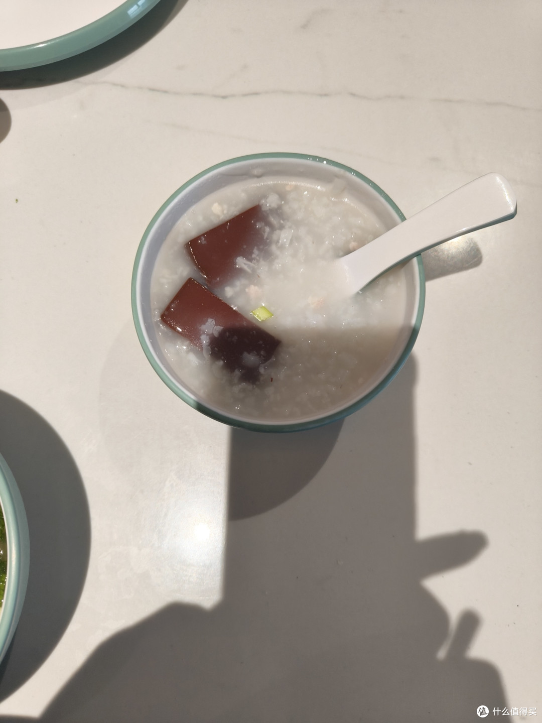 猪血粥，还挺好喝，不腥