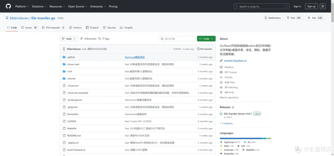 GitHub斩获4K星!教你在NAS上部署这款超简洁P2P文件传输工具