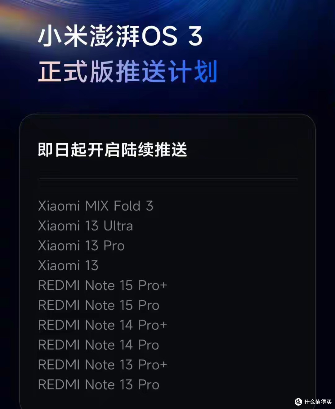 6.8GB!澎湃OS3持续推送多版本,大量老机型已经升级到位