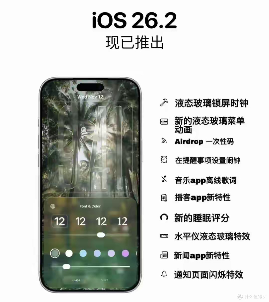 iOS 26.2正式推送！AI拦截骚扰电话+液态玻璃UI_手机软件_什么值得买