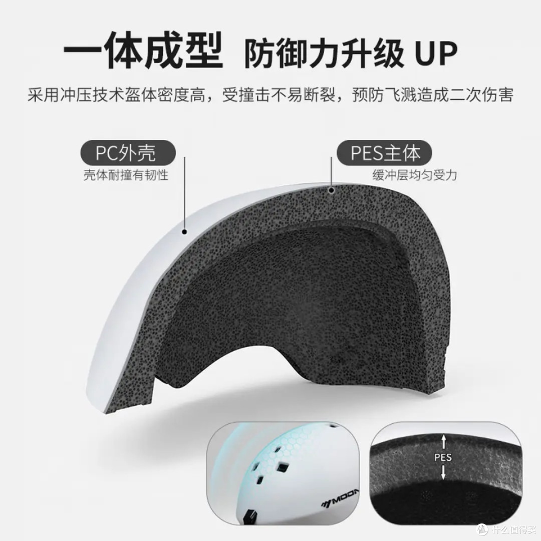 MOON一体成型滑雪头盔深度体验