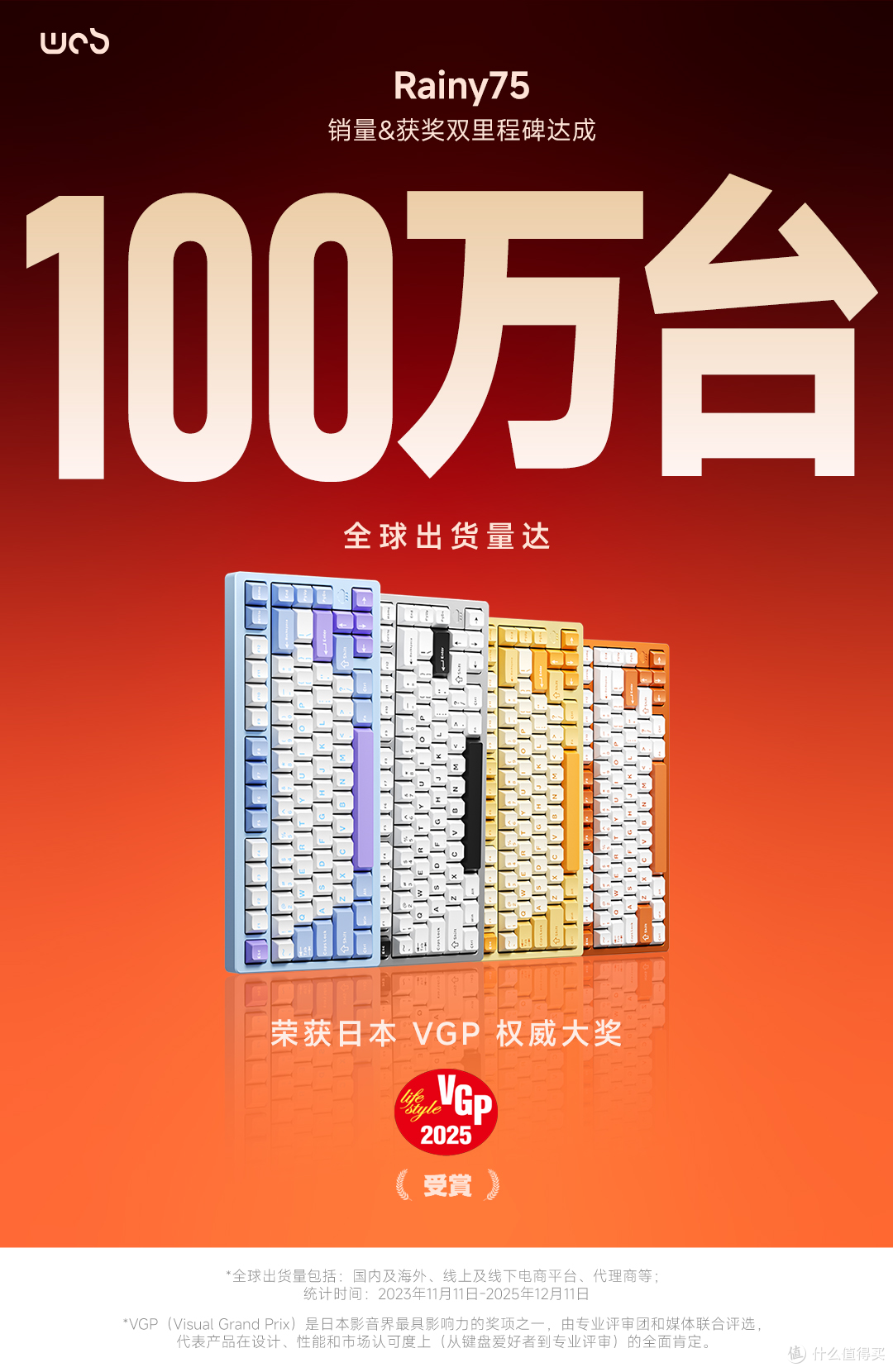 两年狂卖100万把!这把“理财”键盘又出王炸新配色|WOB 雨75