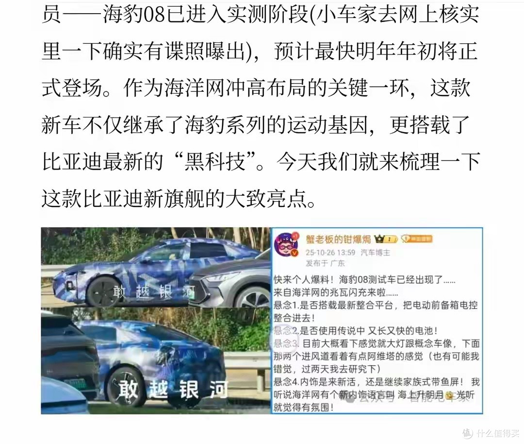 比亚迪亮出“技术家底:海豹08/海狮08双车齐发,兆瓦闪充上车?