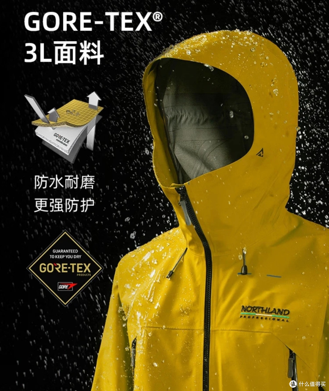 户外党硬核装备!诺诗兰飓风GTX冲锋衣,风雨全不怕